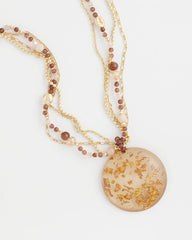 Chico's Gold Foil Pendant Necklace