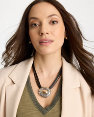 Chico's Mixed Metal Pendant Necklace