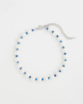 Chico's Short Pearl Blue Necklace