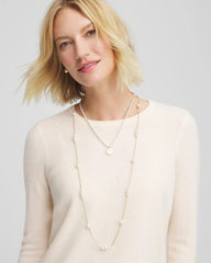 Chico's Convertible Faux Pearl Necklace