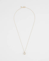 Chico's Bezel Set Pendant Goldtone Necklace