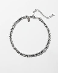 Chico's Silver Tone Twist Collar Necklace
