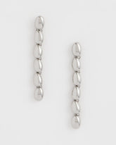 Chico's Silver Linear Bead Earrings