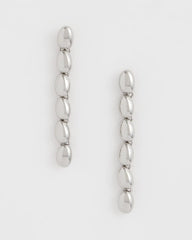 Chico's Silver Linear Bead Earrings