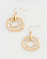Chico's Gold Tone Drop Pendant Earrings
