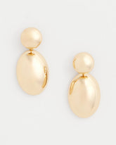 Chico's Gold Oval Drop Earrings