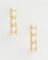 Chico's No Droop® Faux Pearl Hoop Earrings