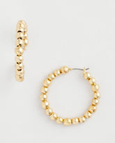 Chico's No Droop® Golden Beaded Hoop Earrings