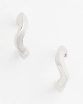 Chico's Silver Wavy Hoop Earrings