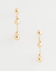 Chico's Goldtone Beaded Hoop Earrings