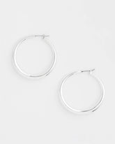 Chico's Cassie Silver-Tone Hoop Earrings