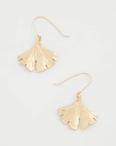 Chico's Ginkgo Leaf Fishwire Earrings