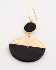 Chico's Wood Rounded Drop Earrings