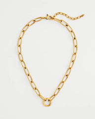 Chico's Golden Charm Link Necklace