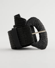 Chico's Raffia Wrapped Stretch Belt