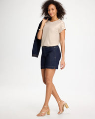 Chico's Foiled Linen Button Tunic