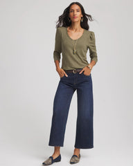 Chico's Slub Puff-Sleeve Tee