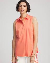Chico's No Iron™ Sleeveless Sateen-Stretch Shirt