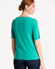 Chico's Pima Elbow Sleeve Tee