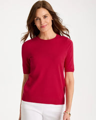 Chico's Ella Short-Sleeve Sweater