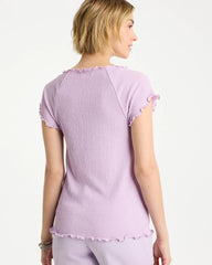 Chico's Textured Knit Lettuce Raglan Tee