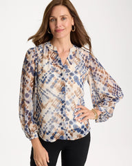 Chico's Georgette Printed Blouse