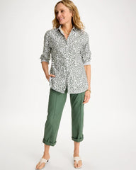 Chico's Printed No Iron Stretch Shirt