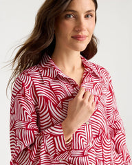 Chico's No Iron™ Linen Geo Print Shirt