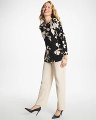 Chico's Textured Straight Tapered Ankle Pants