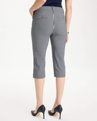 Chico's Emme Slim Striped Capri Pants
