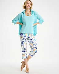 Chico's Brigitte™ Slim Handpainted Pull-On Capri