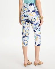 Chico's Brigitte™ Slim Handpainted Pull-On Capri