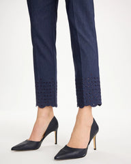 Chico's Brigitte™ Slim Embroidered Pull-On Crop Pant
