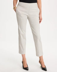 Chico's Striped Straight Crop Pant