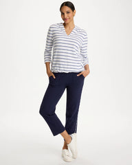 Chico's Zenergy® Jersey Striped Crop Pants
