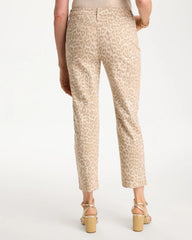 Chico's Animal Print Girlfriend Slim Cropped Jeans