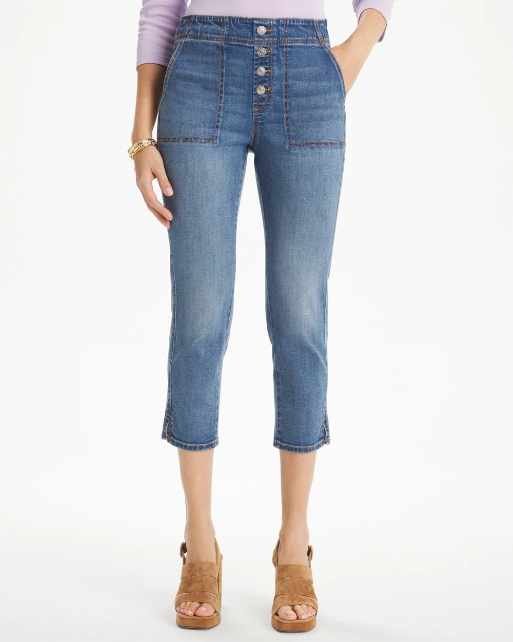 Chico's Pull-On 22" Capri Jeans