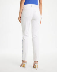 Chico's Embroidered Girlfriend Slim Ankle Jeans