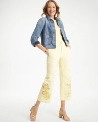 Chico's Trouser Cutwork Crop Jeans