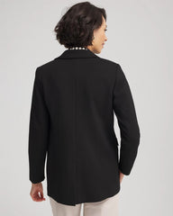 Chico's Ponte Double-Breasted Knit Blazer