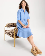 Chico's Linen Flounce Dress