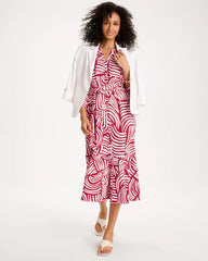Chico's Printed Midi Shirt Dress