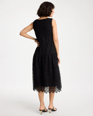 Chico's Embroidered Lace Sleeveless Dress
