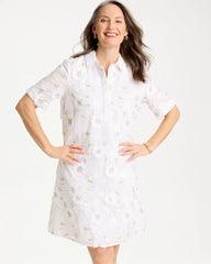Chico's 3D Floral Embroidered Dress