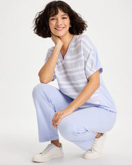 Chico's Zenergy® Striped Gauze Lounge Shirt