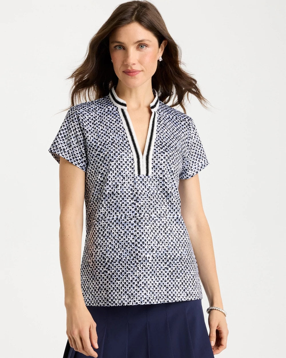 Chico's Zenergy® UPF Crochet Trim Polo