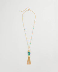 Chico's Tassel Fish Pendant Necklace