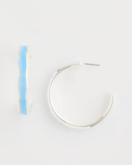 Chico's Sea Glass Inspired Hoop Earrings