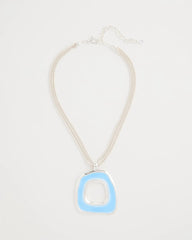 Chico's Sea Glass Inspired Pendant Necklace