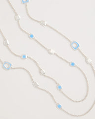 Chico's Sea Glass Inspired Charm Necklace